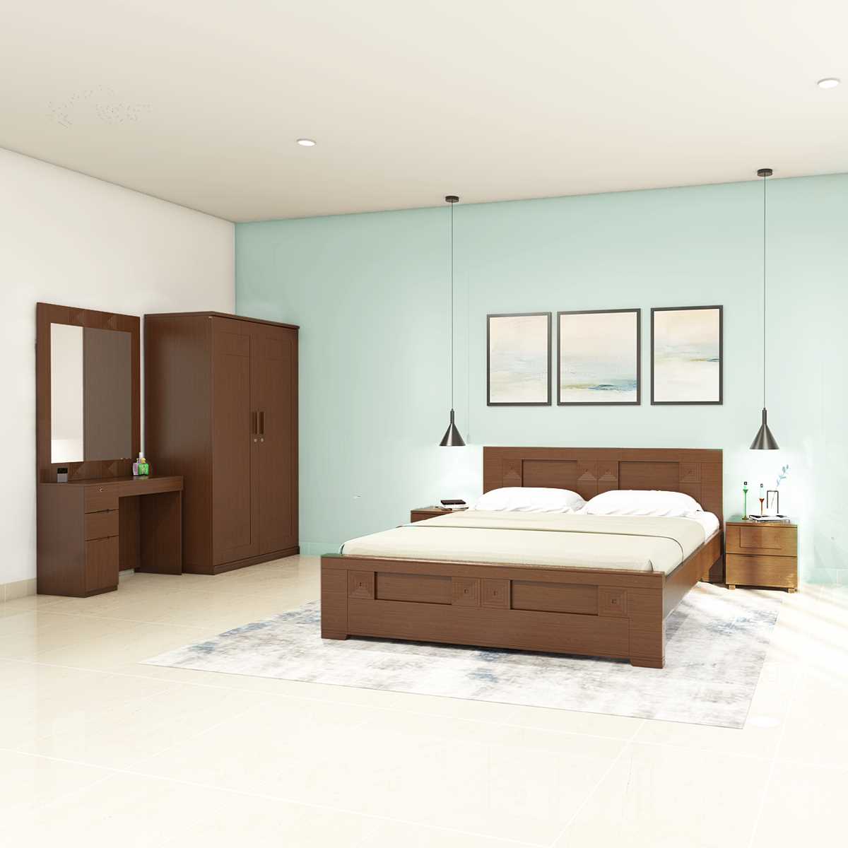 Bed Room Set-2 (Bed-151+Bed Side Table-129+Dressing Table-134+Wardrobe-134)